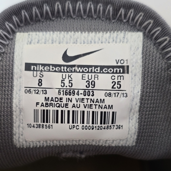 Nike Gray and Pink Athletic Running Shoes - Picture 5 of 8